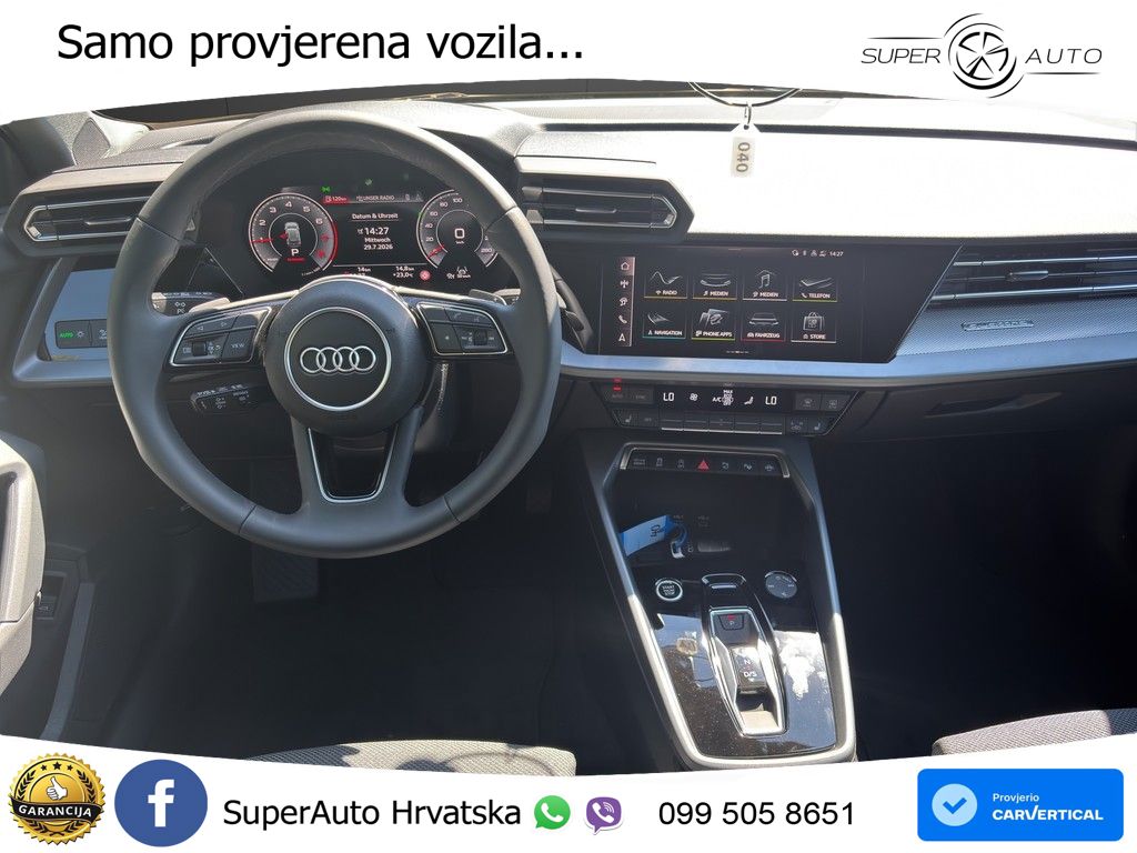 Audi A3 Sportback 40 TFSI (204 KS) quattro S tronic MATRIX+GR SJED+KAM