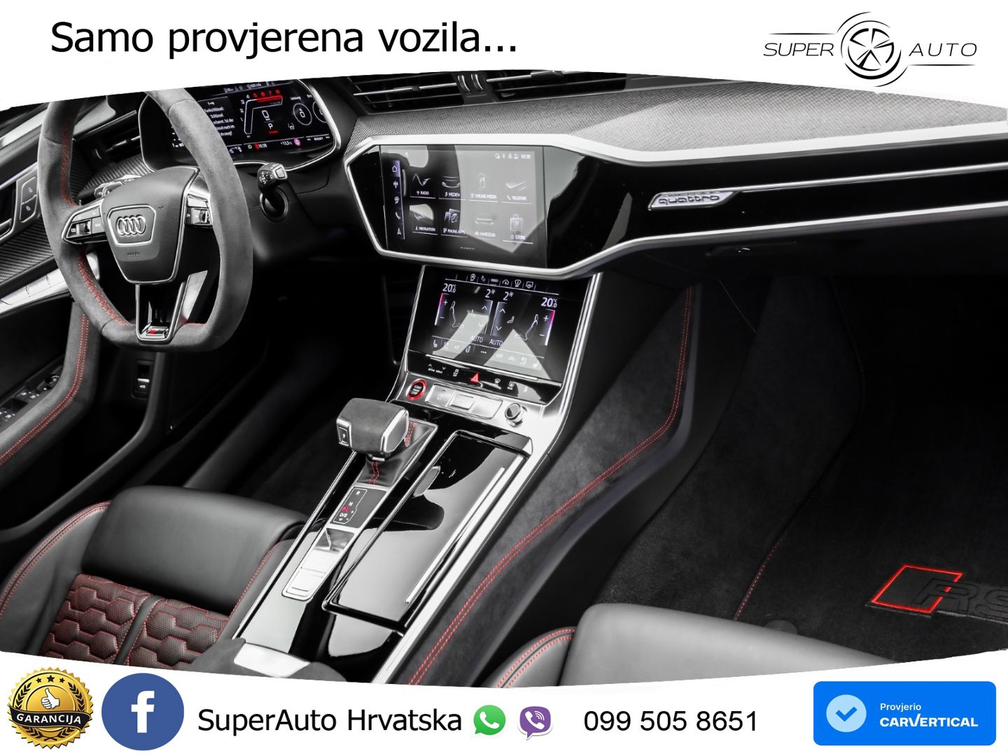 Audi RS6 Avant 4.0 TFSI V8 performance (630 KS)  quattro tiptronic Kuka LED+GR SJED+ACC
