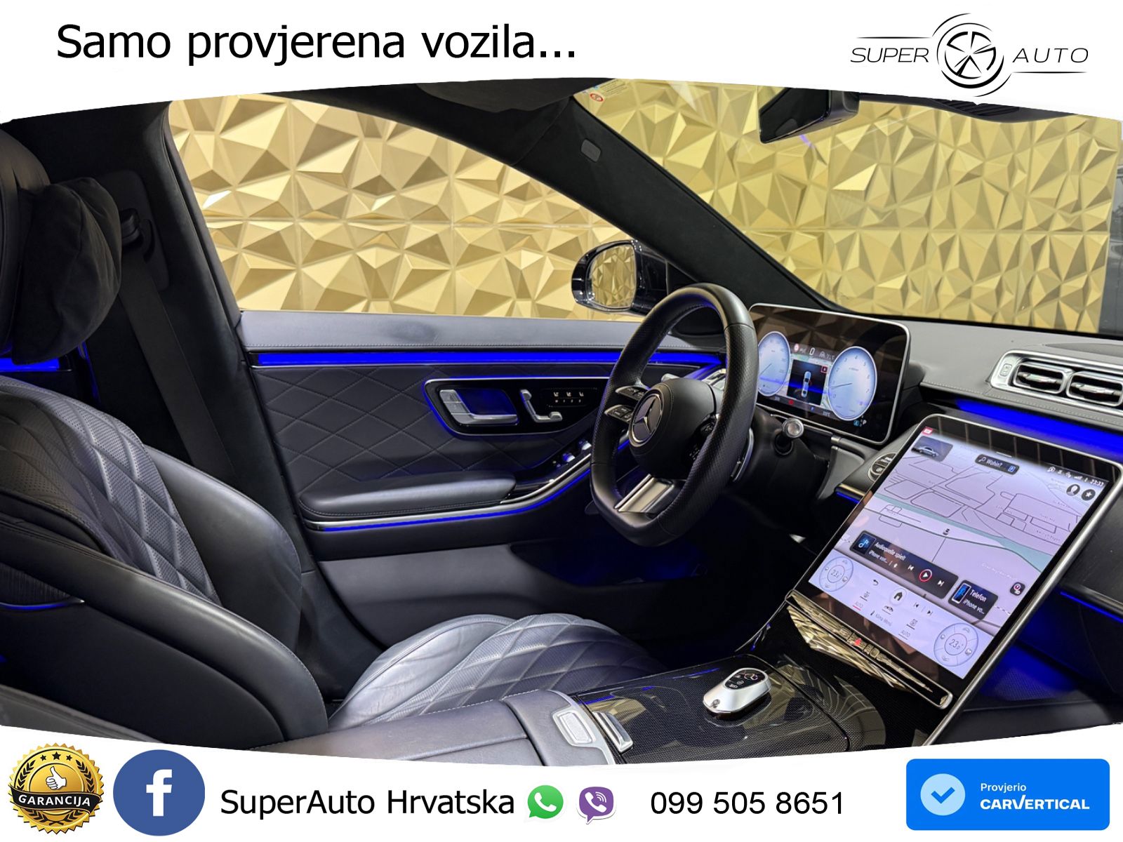 Mercedes S 580 V8 (503 KS) EQ Boost 4MATIC 9G-TRONIC AMG ZRAČNI+ACC+GR SJED+360+PANO