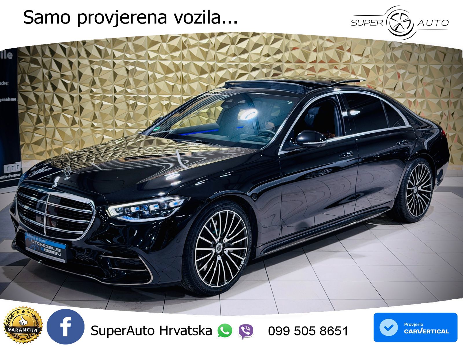 Mercedes S 580 V8 (503 KS) EQ Boost 4MATIC 9G-TRONIC AMG ZRAČNI+ACC+GR SJED+360+PANO