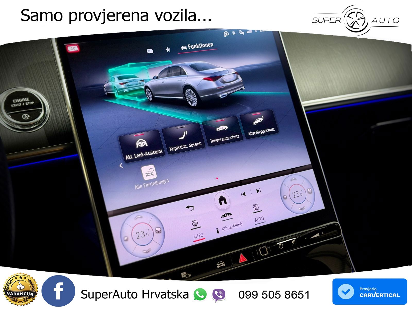 Mercedes S 580 V8 (503 KS) EQ Boost 4MATIC 9G-TRONIC AMG ZRAČNI+ACC+GR SJED+360+PANO
