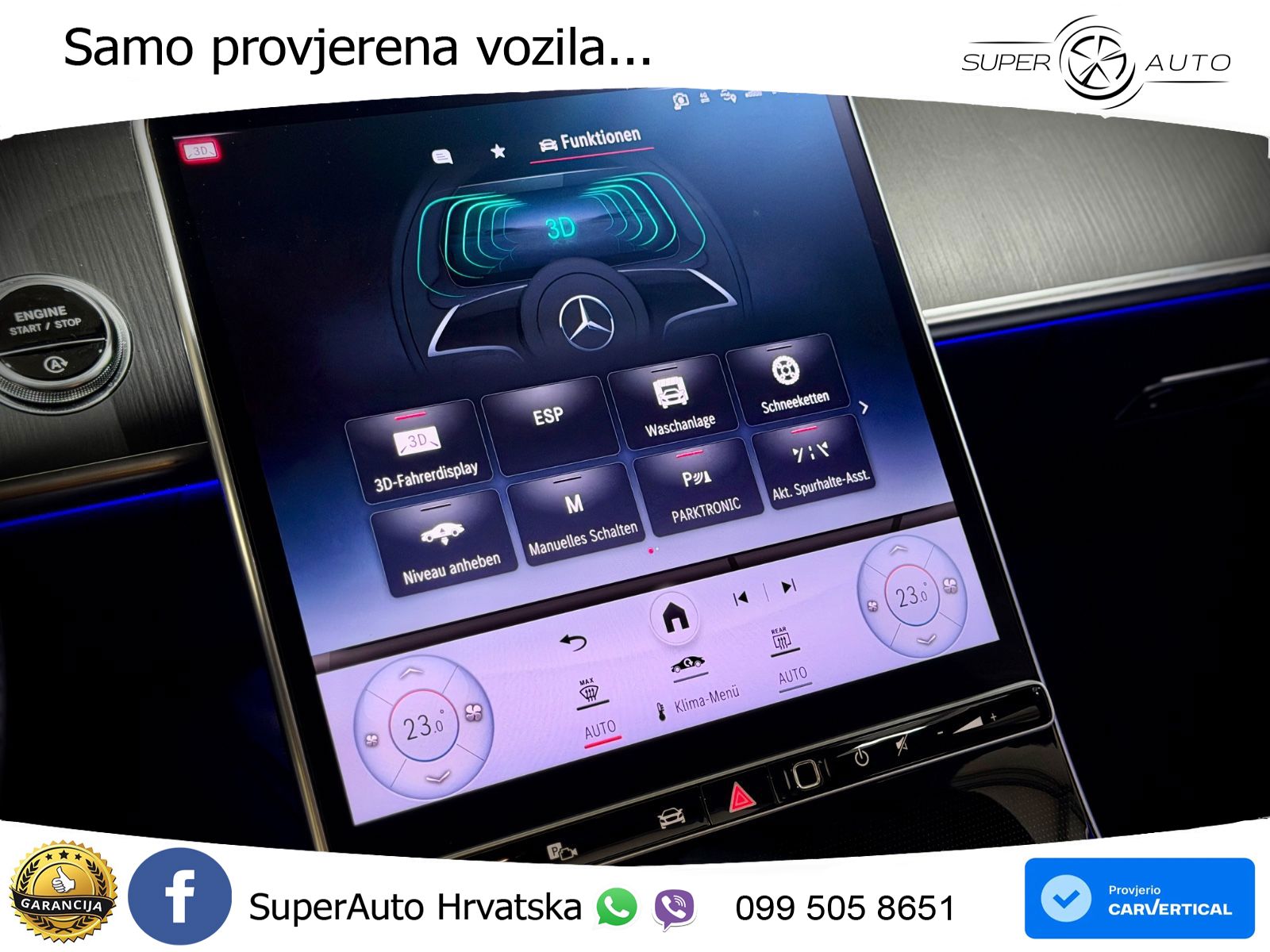 Mercedes S 580 V8 (503 KS) EQ Boost 4MATIC 9G-TRONIC AMG ZRAČNI+ACC+GR SJED+360+PANO