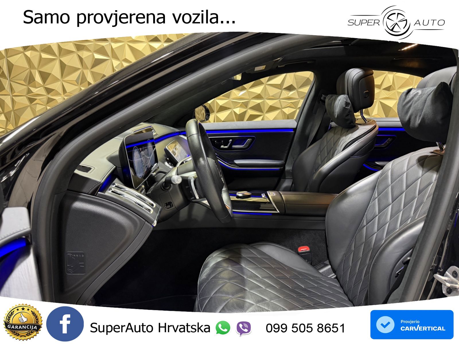 Mercedes S 580 V8 (503 KS) EQ Boost 4MATIC 9G-TRONIC AMG ZRAČNI+ACC+GR SJED+360+PANO