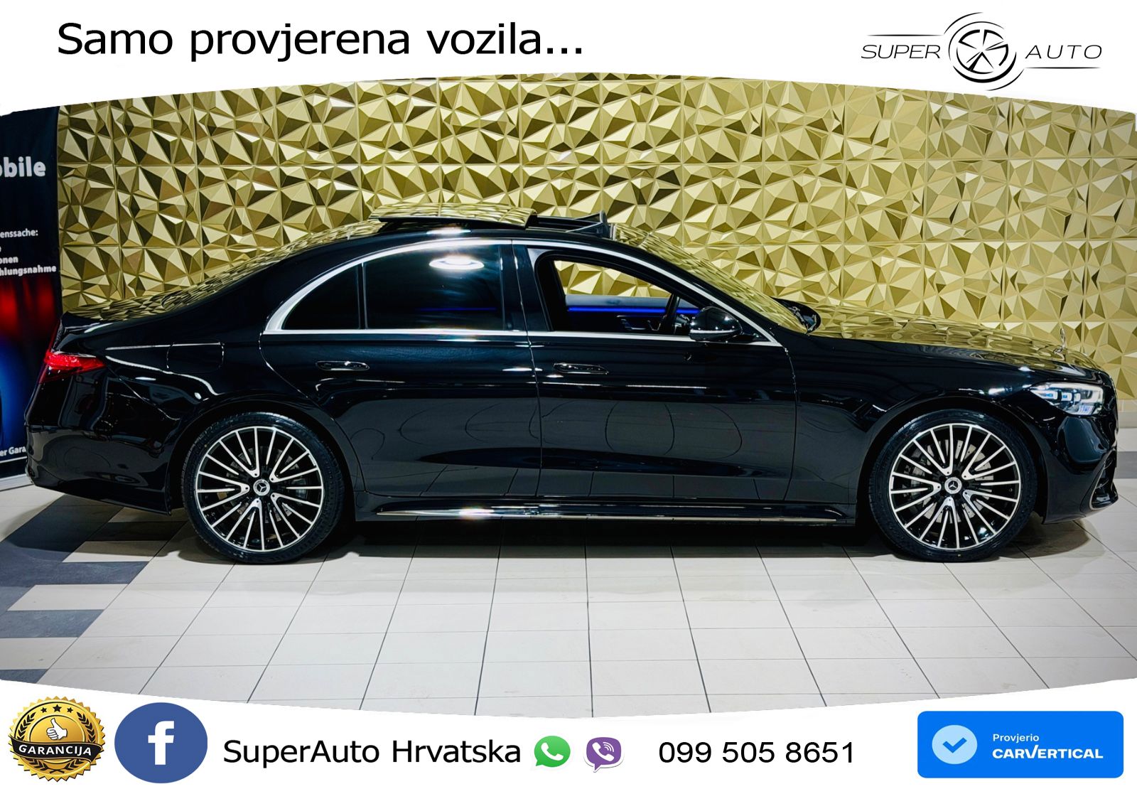 Mercedes S 580 V8 (503 KS) EQ Boost 4MATIC 9G-TRONIC AMG ZRAČNI+ACC+GR SJED+360+PANO