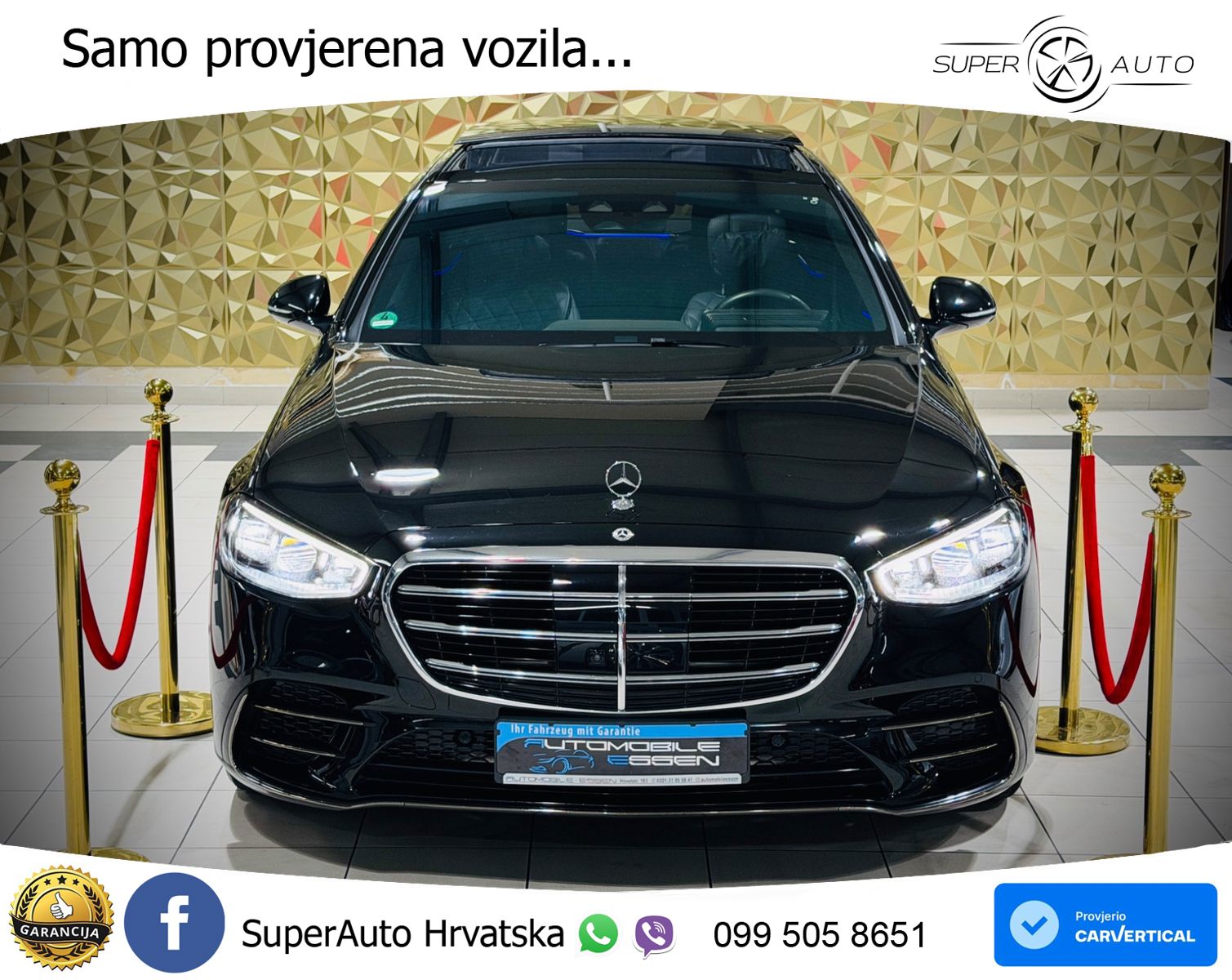 Mercedes S 580 V8 (503 KS) EQ Boost 4MATIC 9G-TRONIC AMG ZRAČNI+ACC+GR SJED+360+PANO