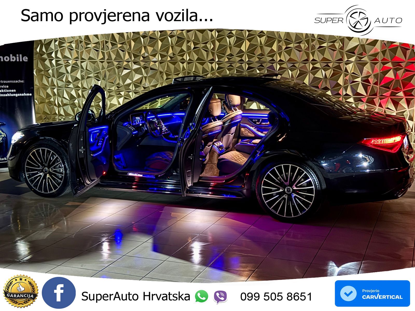 Mercedes S 580 V8 (503 KS) EQ Boost 4MATIC 9G-TRONIC AMG ZRAČNI+ACC+GR SJED+360+PANO