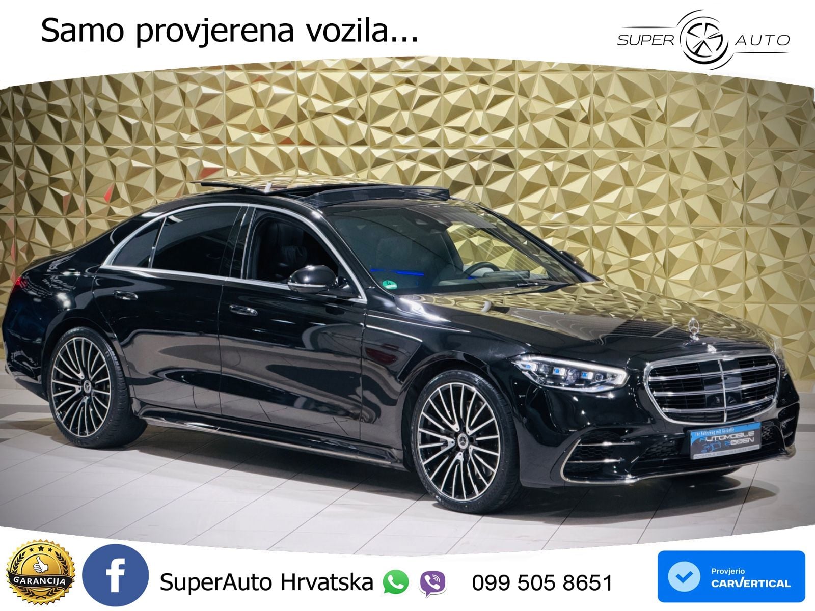 Mercedes S 580 V8 (503 KS) EQ Boost 4MATIC 9G-TRONIC AMG ZRAČNI+ACC+GR SJED+360+PANO