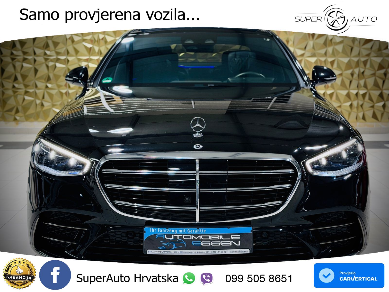Mercedes S 580 V8 (503 KS) EQ Boost 4MATIC 9G-TRONIC AMG ZRAČNI+ACC+GR SJED+360+PANO