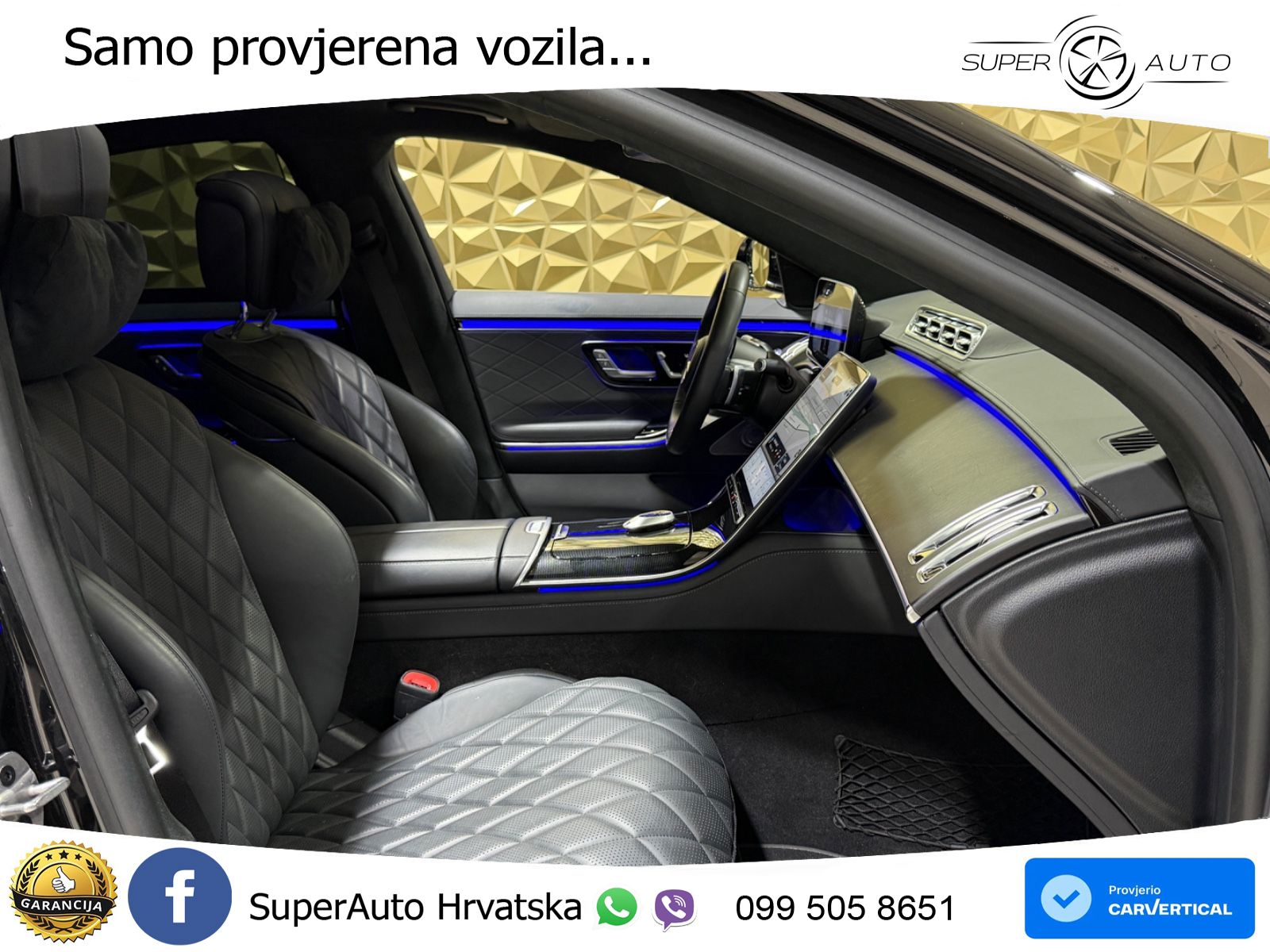 Mercedes S 580 V8 (503 KS) EQ Boost 4MATIC 9G-TRONIC AMG ZRAČNI+ACC+GR SJED+360+PANO