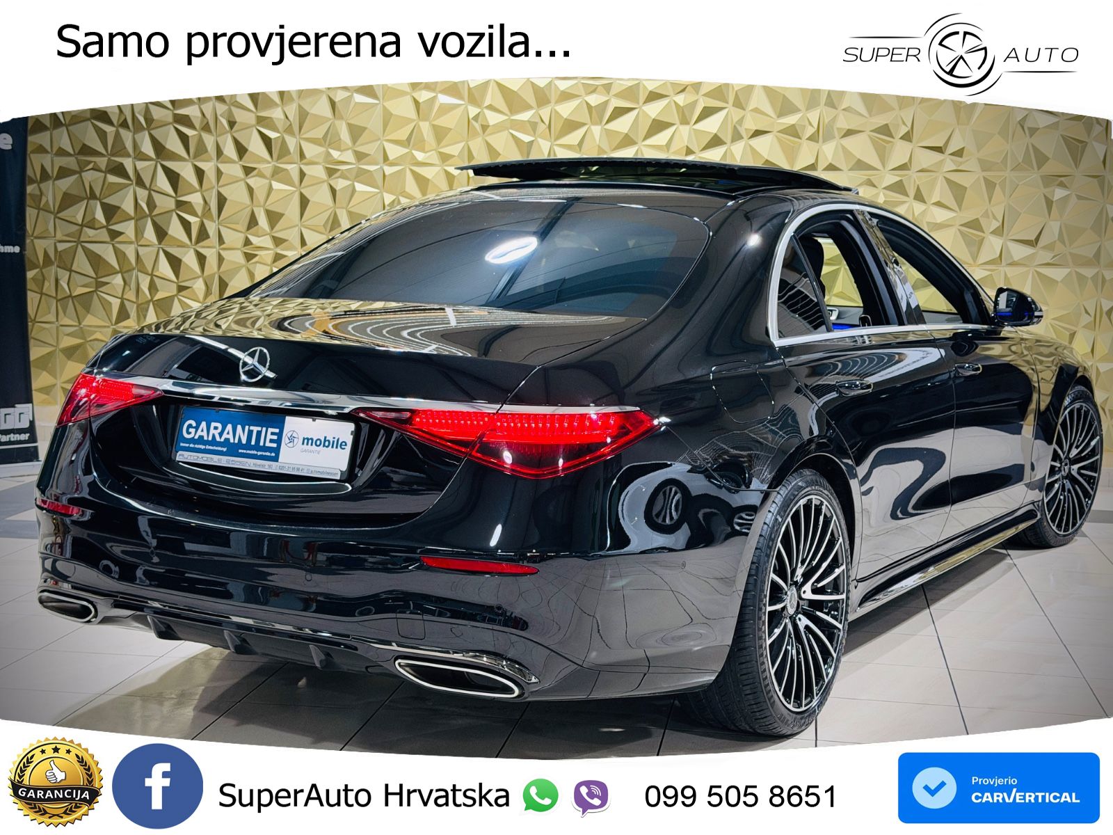 Mercedes S 580 V8 (503 KS) EQ Boost 4MATIC 9G-TRONIC AMG ZRAČNI+ACC+GR SJED+360+PANO