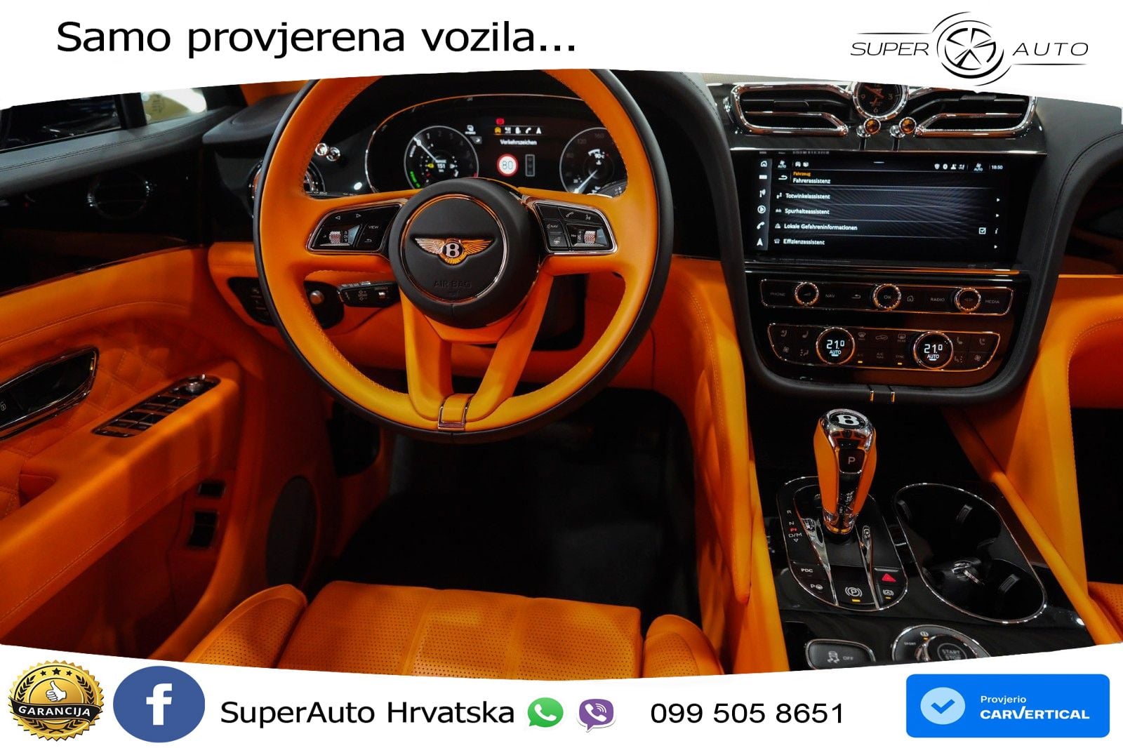 Bentley Bentayga 3.0 V6 TFSi (449 KS) AWD Automatic ACC+HEAD+4xGR SJED+360+PANO
