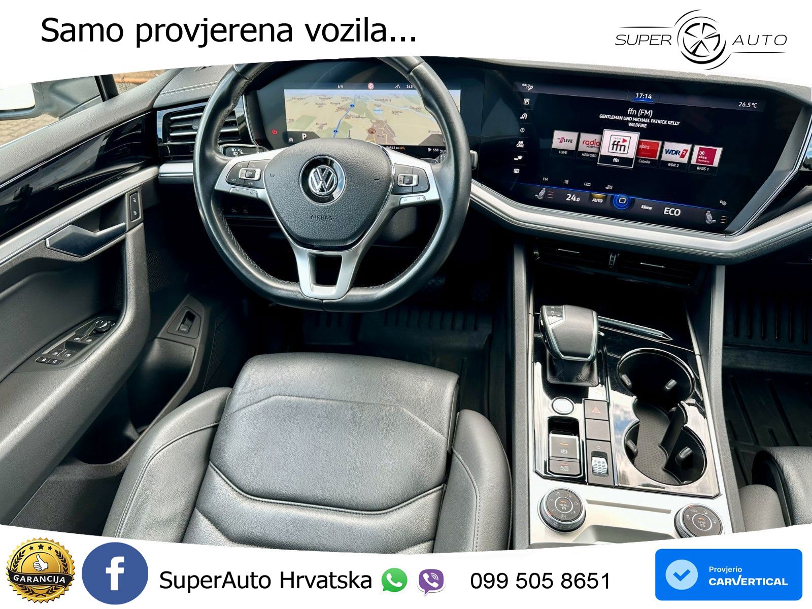 Volkswagen Touareg 3.0 V6 TDI (286 KS) 4MOTION Tiptronic ZRAČNI+ACC+GR SJED+KAM+PANO