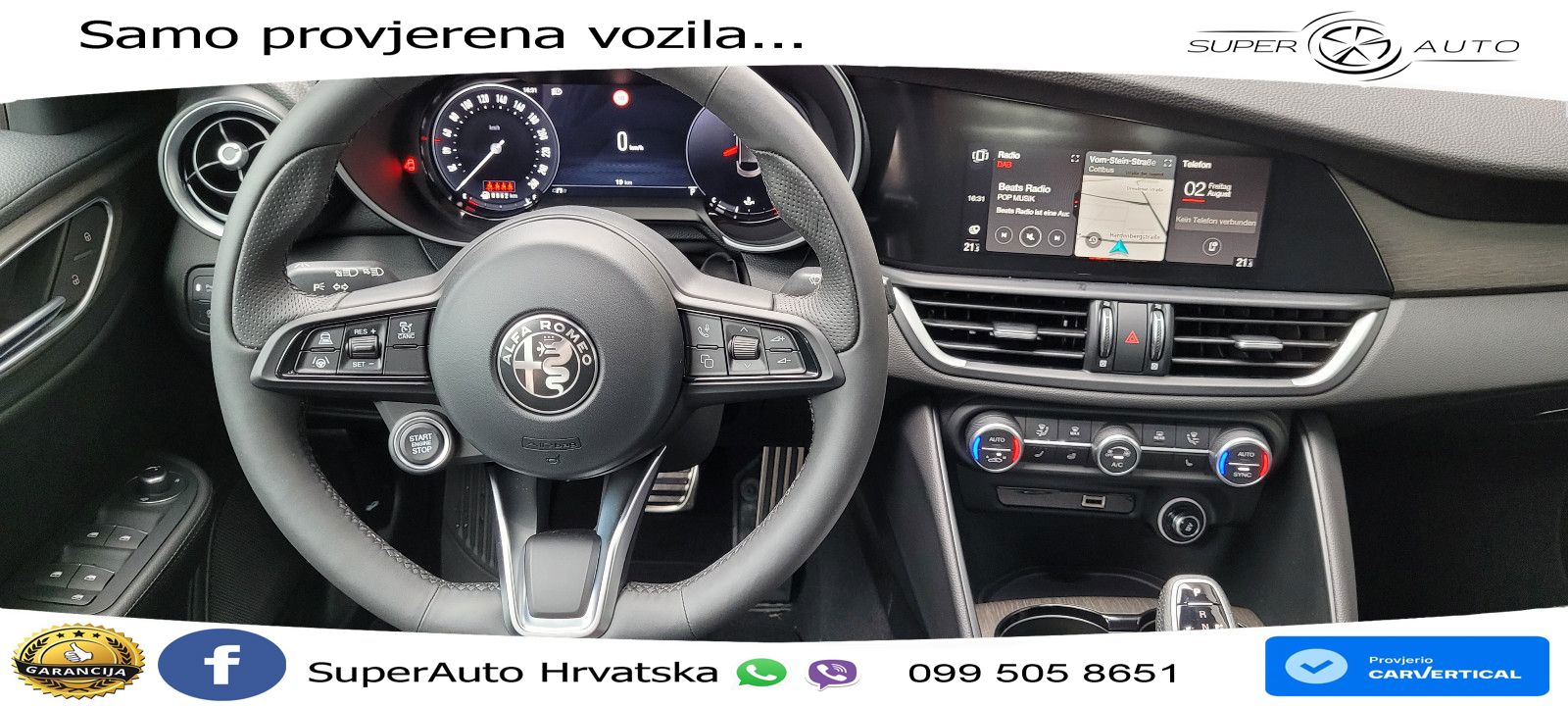 Alfa Romeo Giulia 2.0 Turbo (280 KS) Q4 Automatic LED+GR SJED+ACC