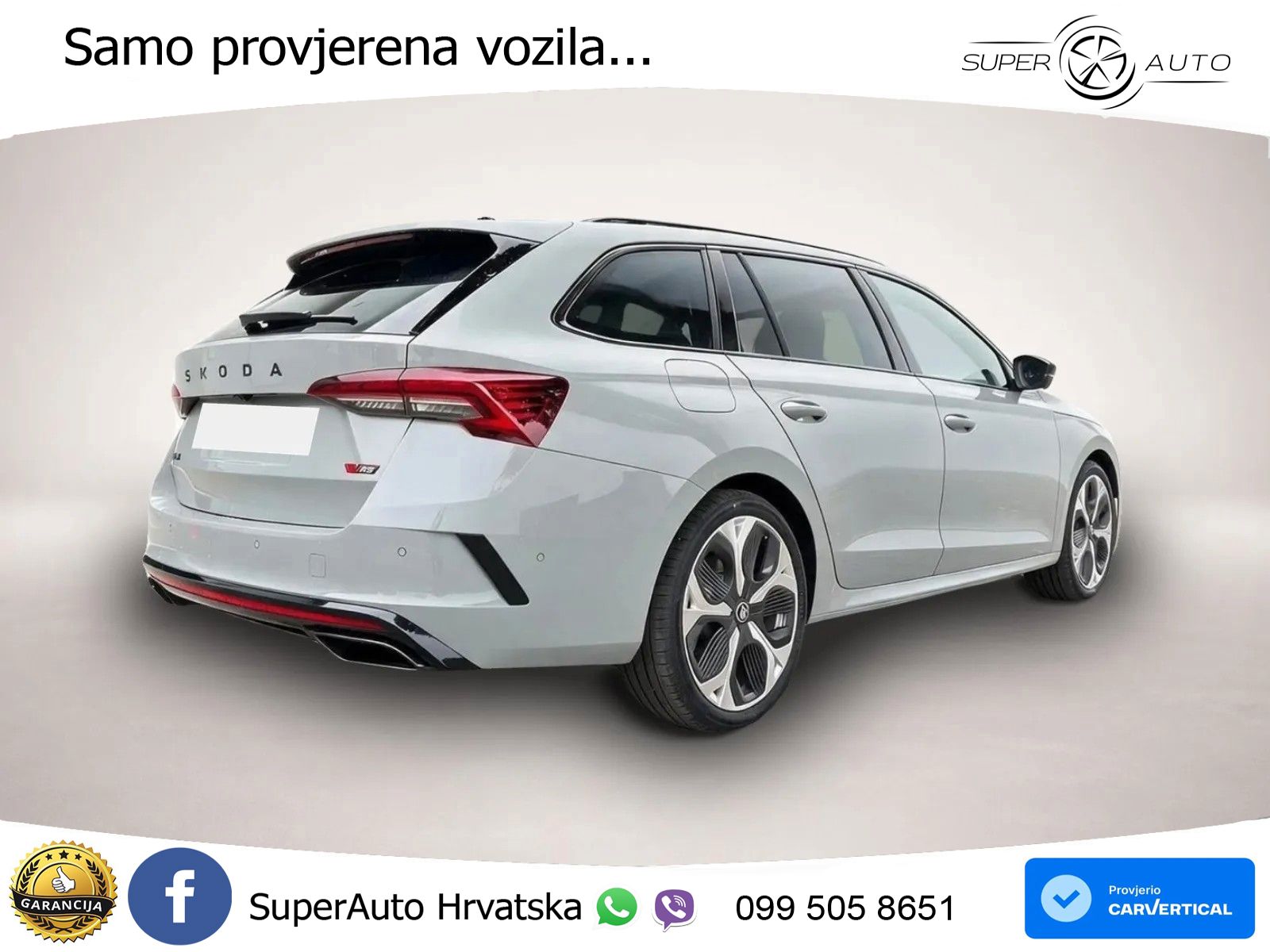 Škoda Octavia Combi RS 2.0 TSI (265 KS) DSG LED+GR SJED+ACC