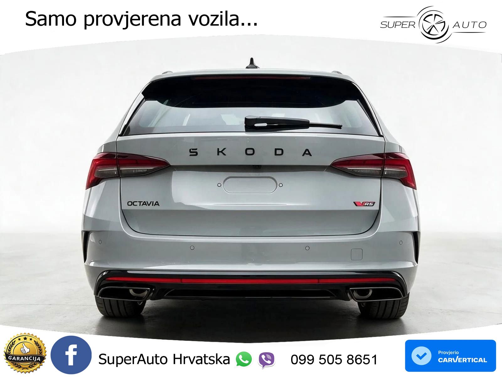 Škoda Octavia Combi RS 2.0 TSI (265 KS) DSG LED+GR SJED+ACC