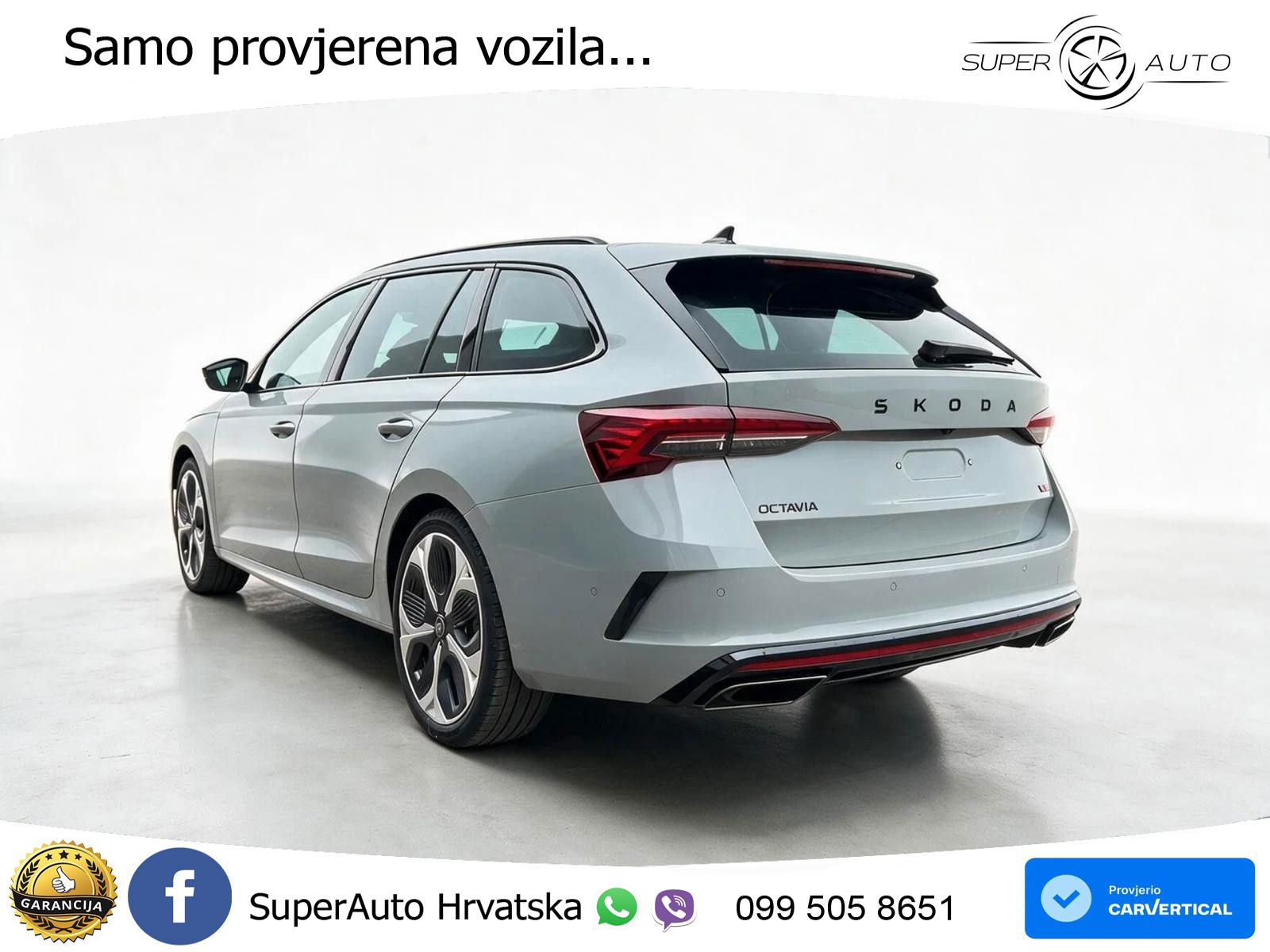 Škoda Octavia Combi RS 2.0 TSI (265 KS) DSG LED+GR SJED+ACC
