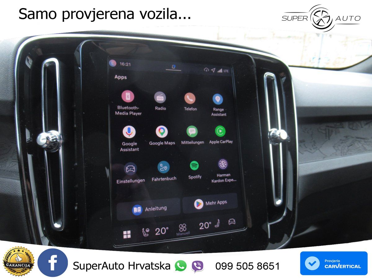 Volvo XC40 Recharge 82 kWh Twin Motor 408 KS AWD LED+GR SJED+ACC