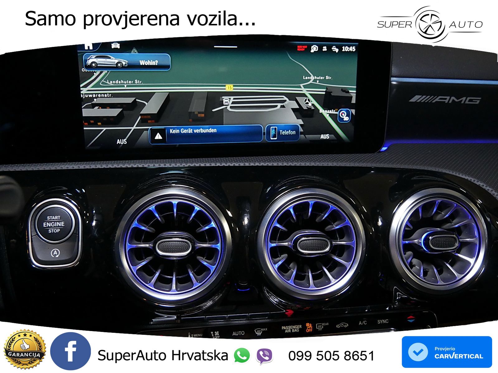 Mercedes-Benz AMG A 45 S 4MATIC+ AMG SPEEDSHIFT DCT 8G MATRIX+GR SJED+KAM