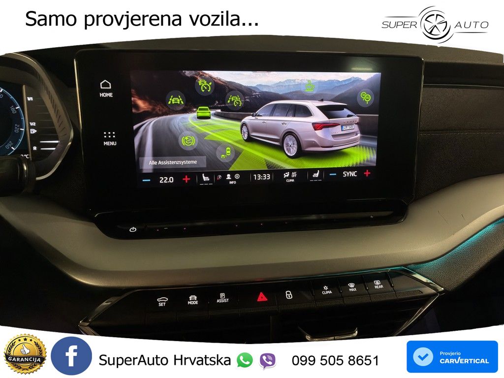 Škoda Octavia Combi 2.0 TDI (150 KS) DSG MATRIX+GR SJED+KAM