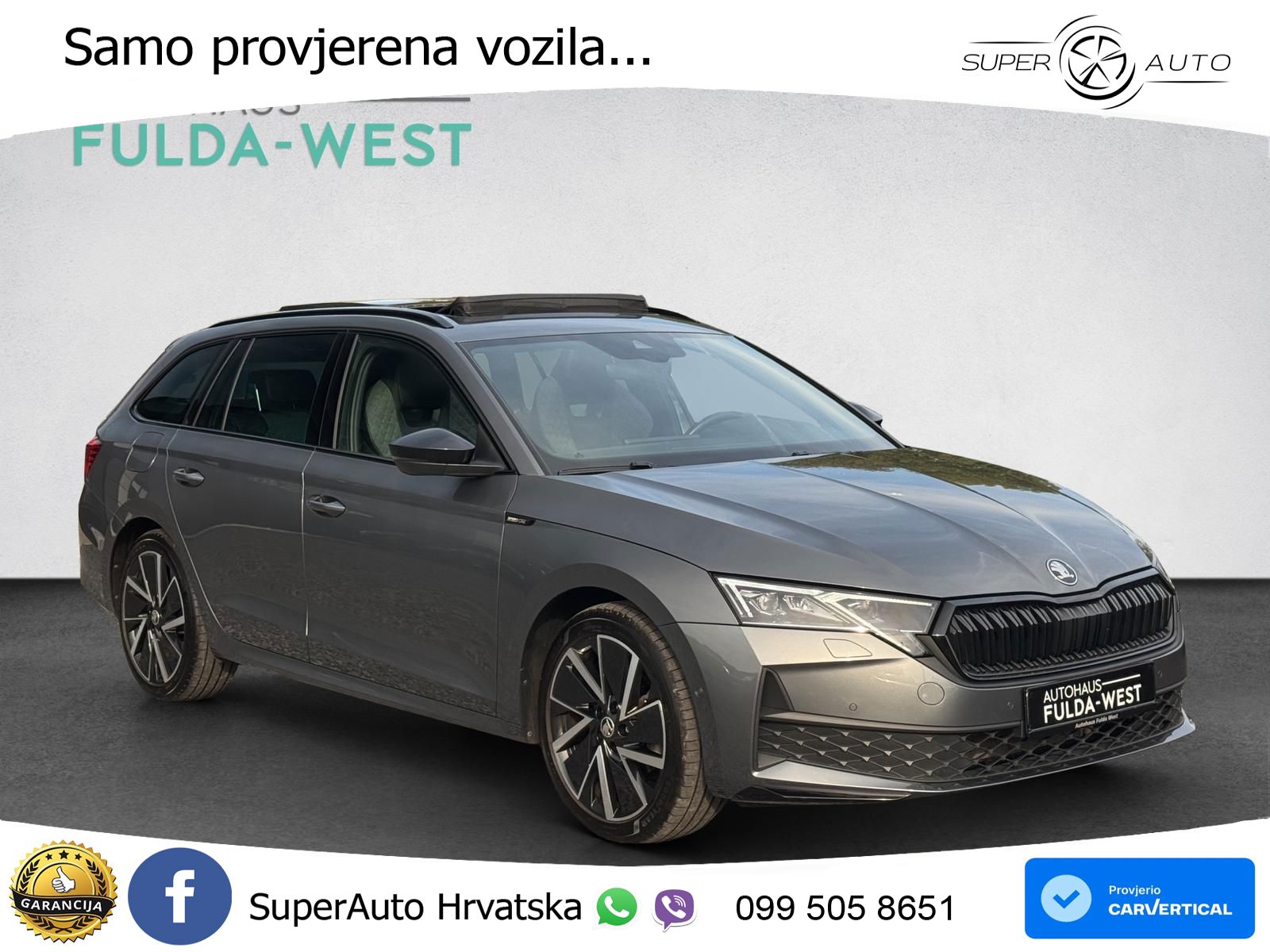 Škoda Octavia Combi 2.0 TDI (150 KS) DSG SportLine LED+GR SJED+ACC