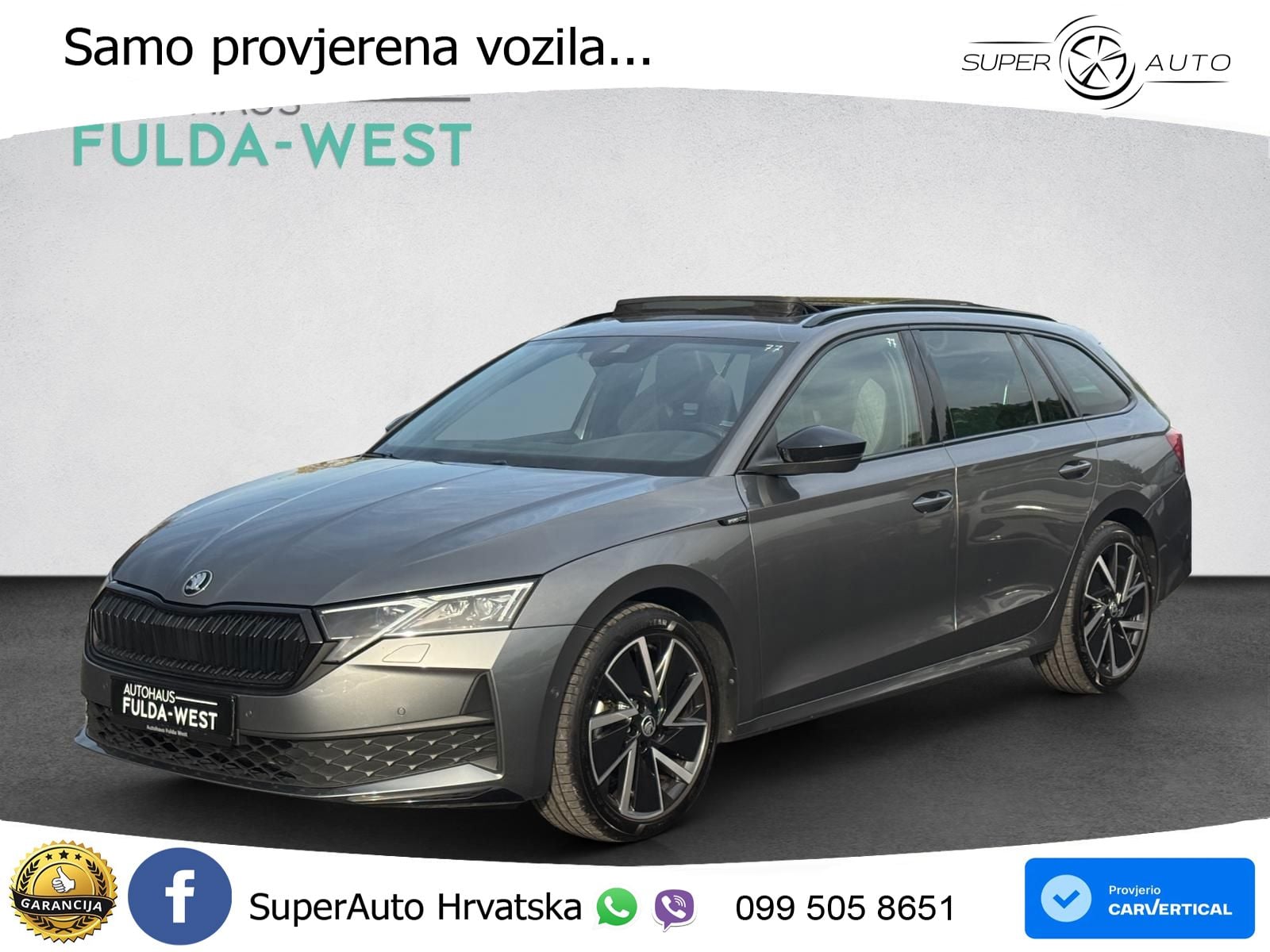 Škoda Octavia Combi 2.0 TDI (150 KS) DSG SportLine LED+GR SJED+ACC