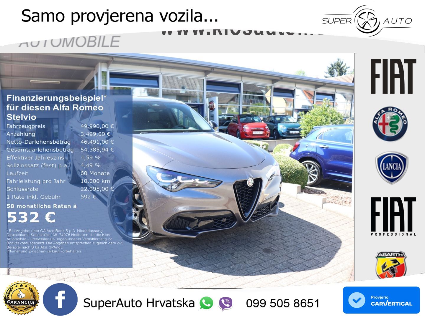 Alfa Romeo Stelvio 2.2 MultiJet II (210 KS) Q4 Automatic LED+GR SJED+ACC