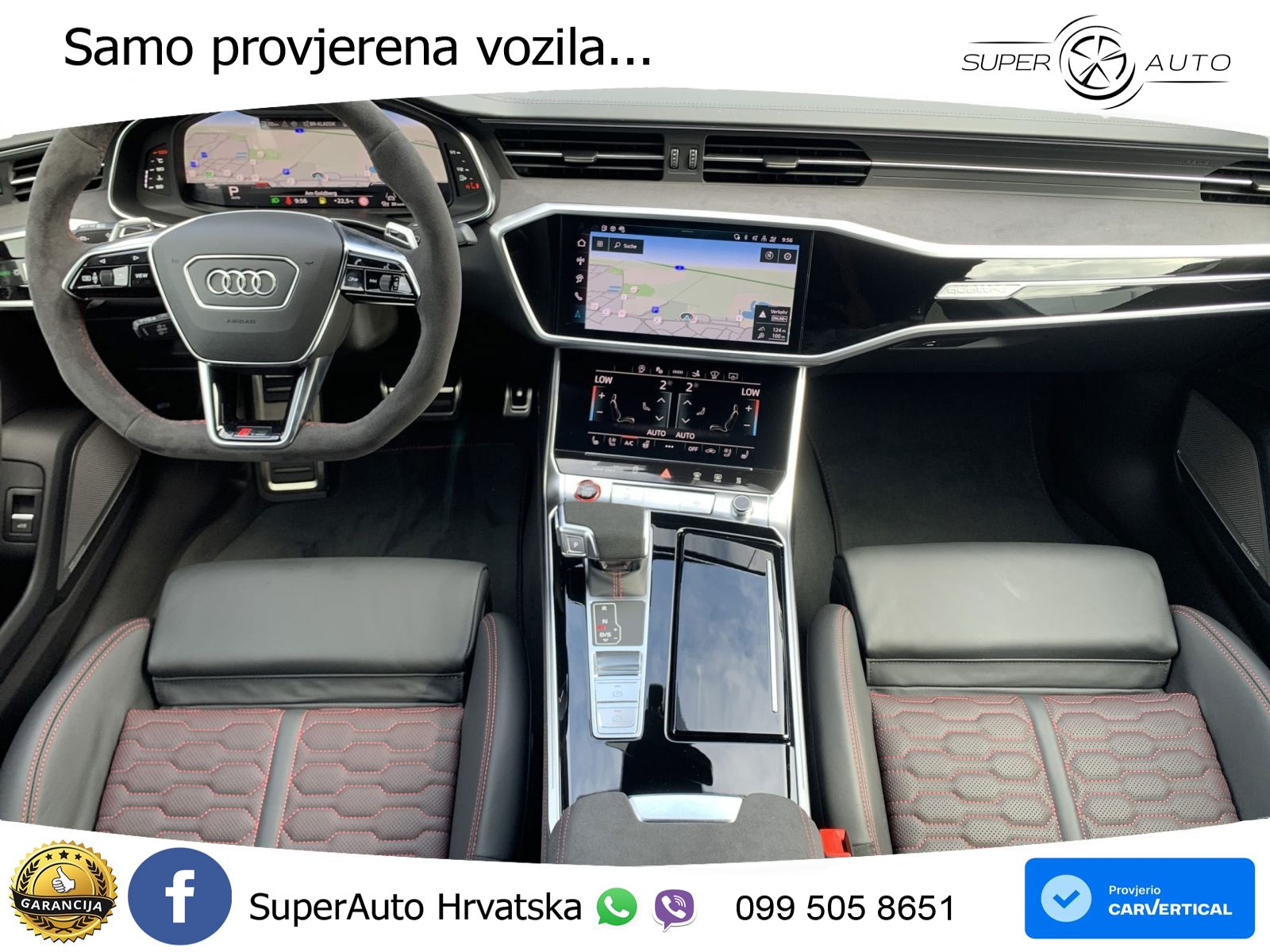 Audi RS7 4.0 TFSI V8 performance (630 KS) quattro tiptronic MATRIX+GR SJED+KAM