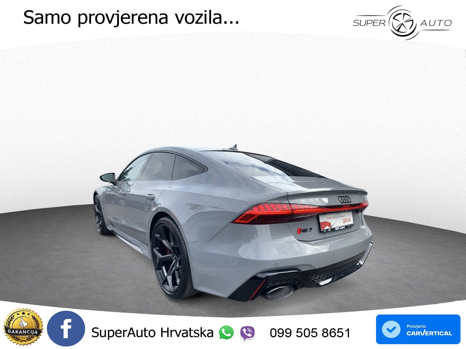 Audi RS7 4.0 TFSI V8 performance (630 KS) quattro tiptronic MATRIX+GR SJED+KAM