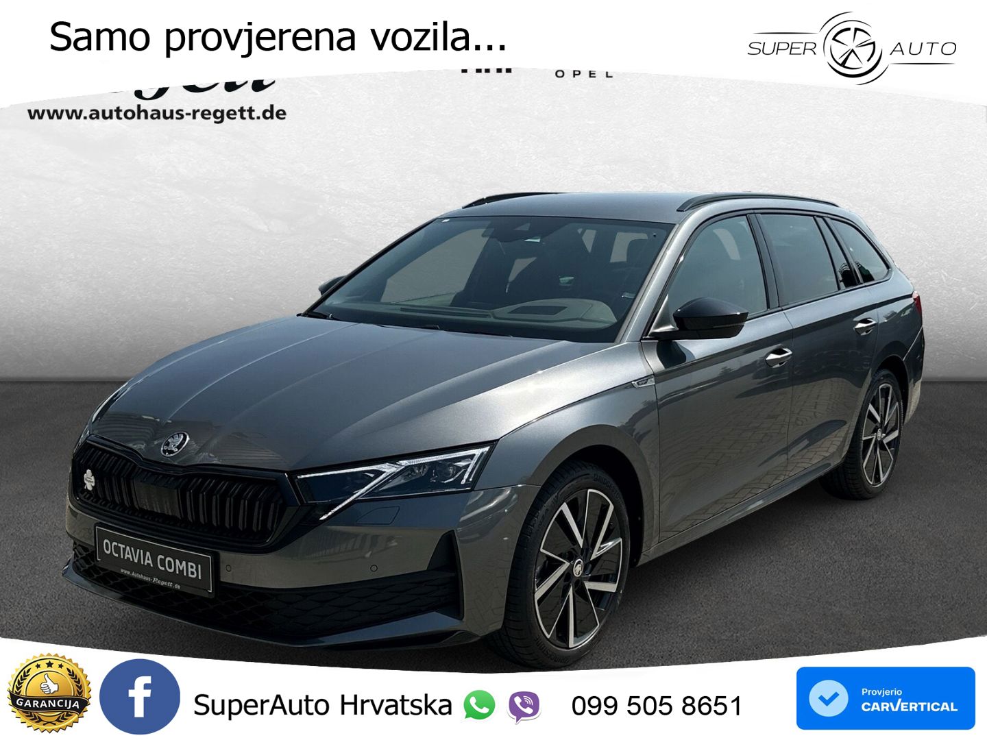 Škoda Octavia Combi 1.5 TSI (150 KS) DSG SportLine MATRIX+GR SJED+KAM
