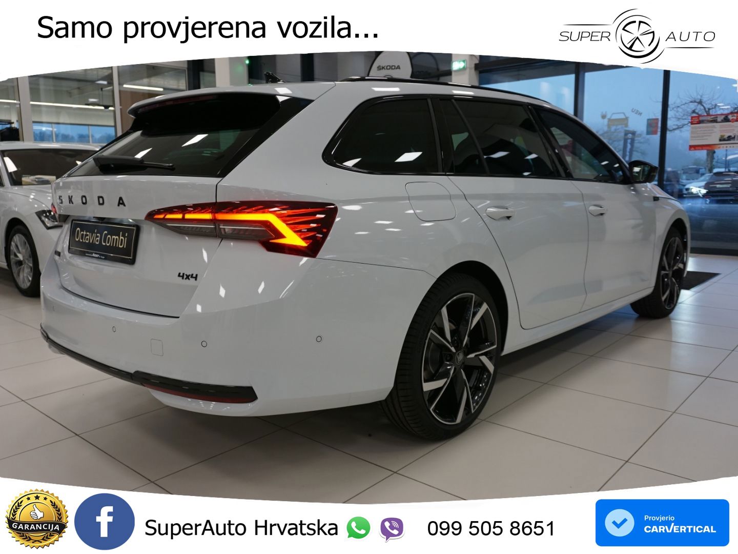 Škoda Octavia Combi 2.0 TSI (204 KS) 4x4 DSG SportLine LED+GR SJED+ACC