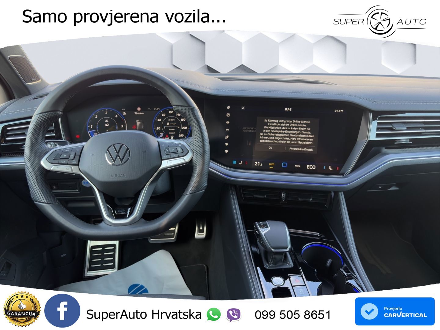 Volkswagen Touareg 3.0 V6 TDI (286 KS) 4MOTION Tiptronic ZRAČNI+ACC+GR SJED+KAM