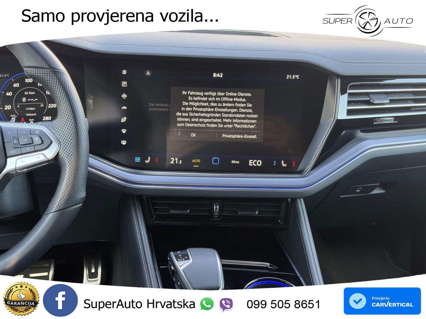 Volkswagen Touareg 3.0 V6 TDI (286 KS) 4MOTION Tiptronic ZRAČNI+ACC+GR SJED+KAM