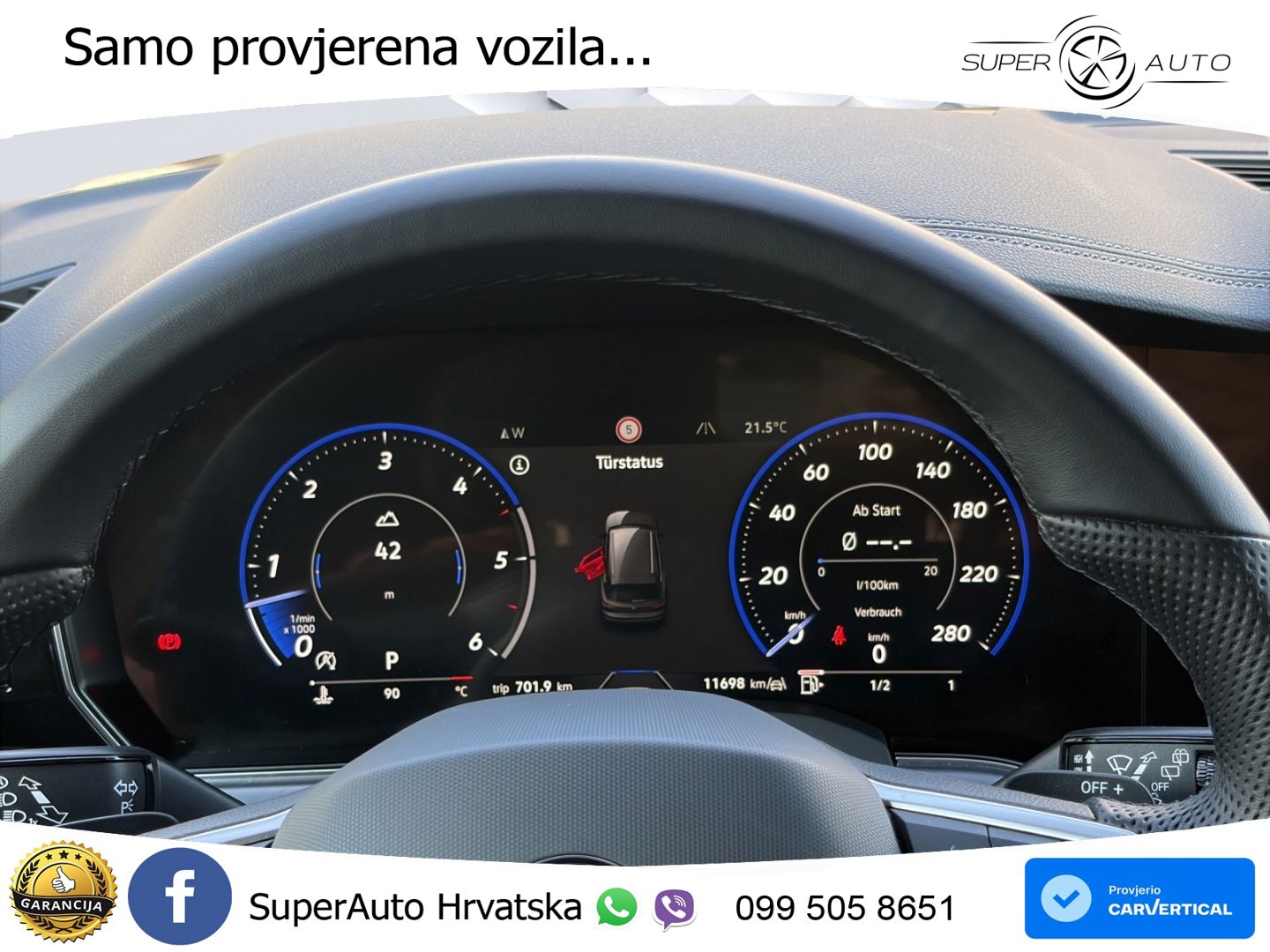 Volkswagen Touareg 3.0 V6 TDI (286 KS) 4MOTION Tiptronic ZRAČNI+ACC+GR SJED+KAM