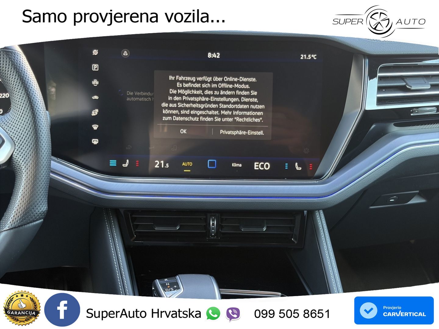 Volkswagen Touareg 3.0 V6 TDI (286 KS) 4MOTION Tiptronic ZRAČNI+ACC+GR SJED+KAM