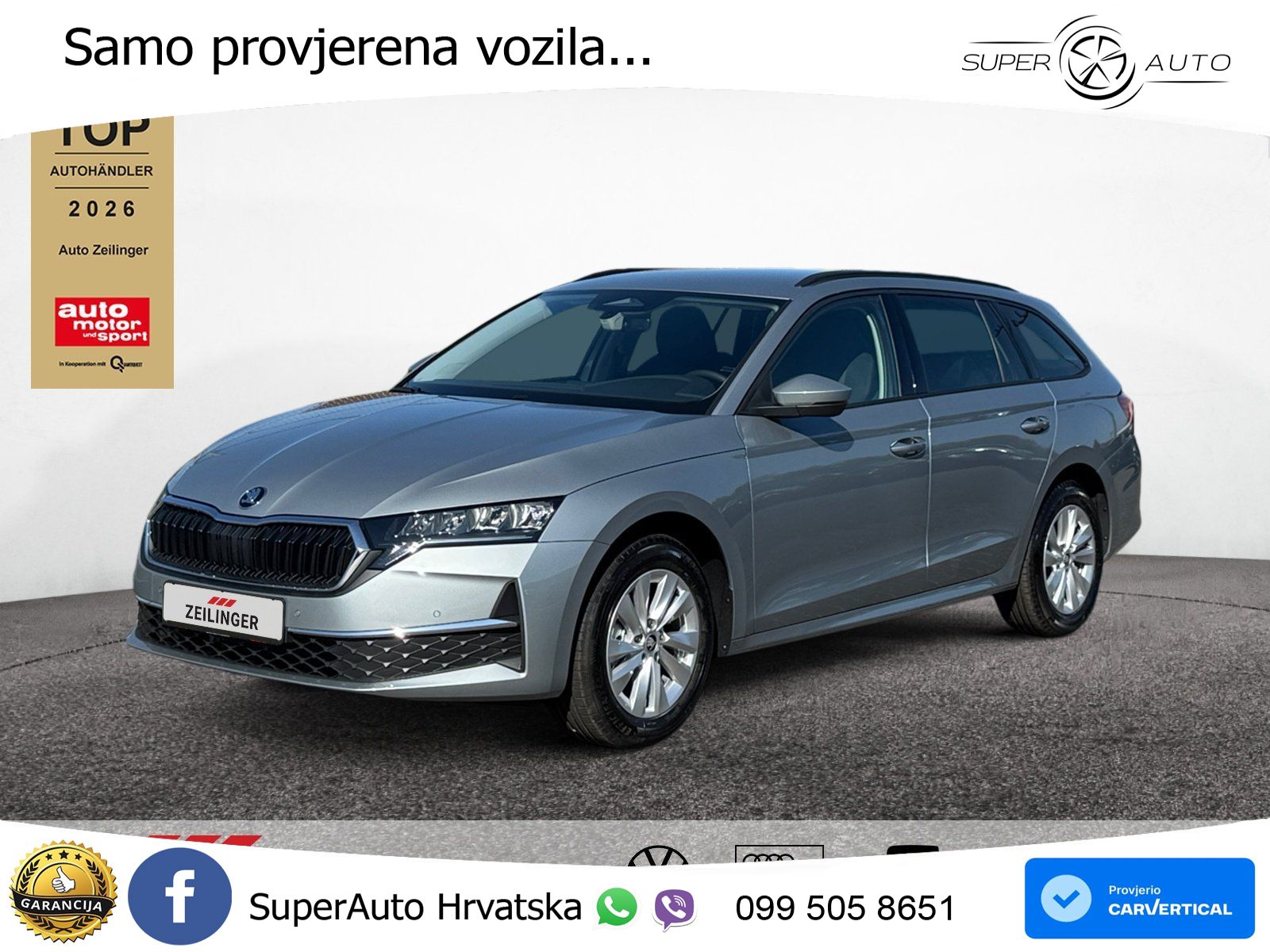 Škoda Octavia Combi 2.0 TDI (150 KS) DSG Selection LED+GR SJED+ACC