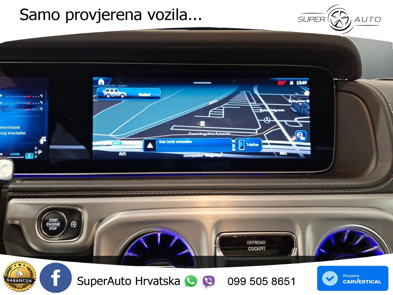 Mercedes AMG G 63 Long V8 (585 KS) 4MATIC 9G-TRONIC AMG SPEEDSHIFT TCT LED+GR SJED+ACC