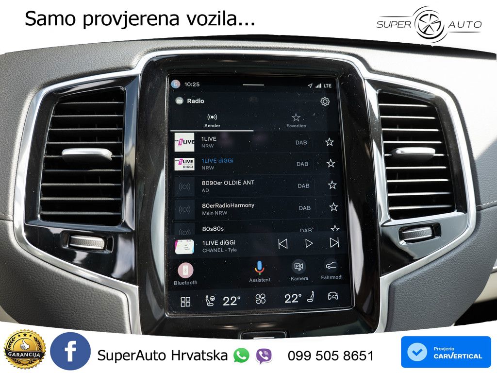 Volvo XC90 2.0 T8 AWD Automatic ZRAČNI+ACC+GR SJED+KAM+PANO