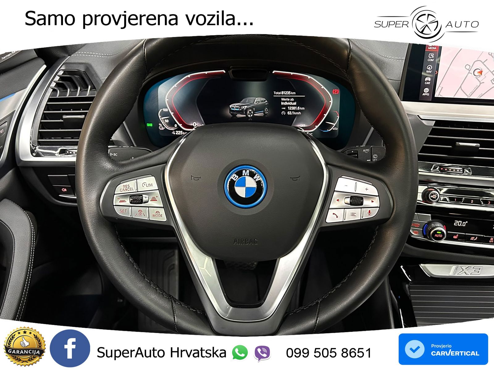 BMW iX3 80 kWh (286 KS) LED+GR SJED+ACC