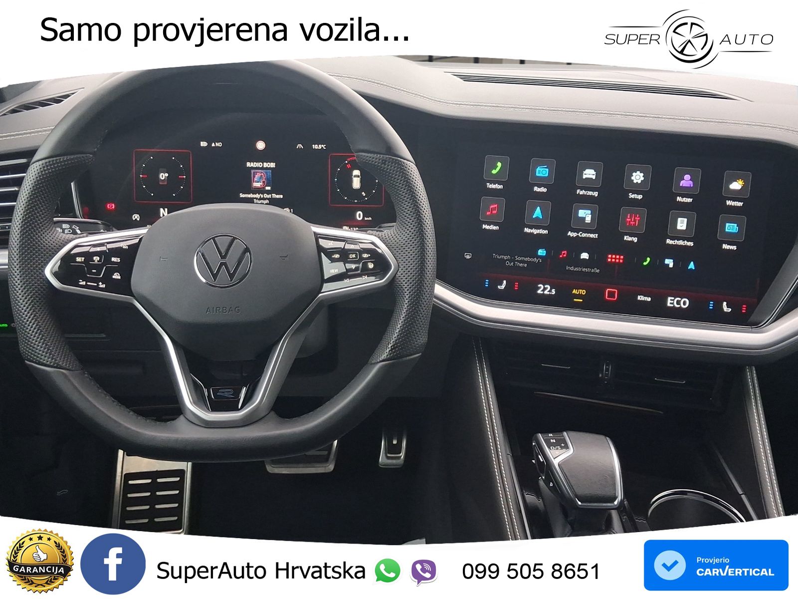 Volkswagen Touareg 3.0 V6 TDI (286 KS) 4MOTION Tiptronic R-Line ZRAČNI+ACC+GR SJED+KAM+PANO