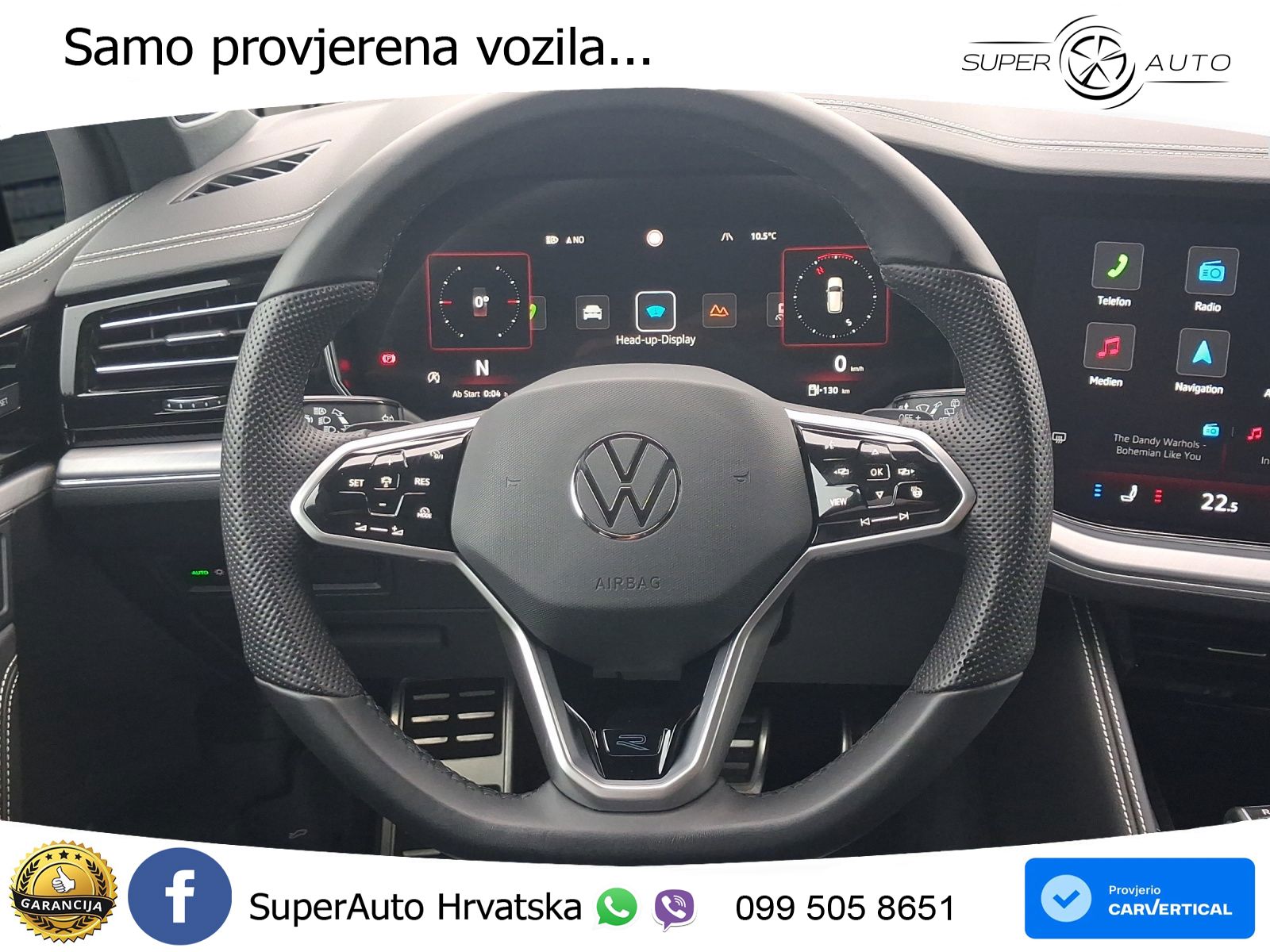 Volkswagen Touareg 3.0 V6 TDI (286 KS) 4MOTION Tiptronic R-Line ZRAČNI+ACC+GR SJED+KAM+PANO