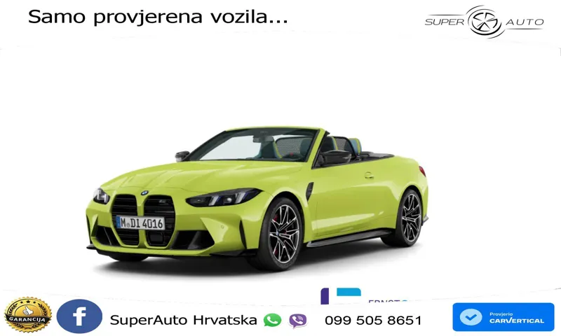 BMW M4 Convertible Competition 3.0 (530 KS) xDrive Steptronic LED+GR SJED+ACC