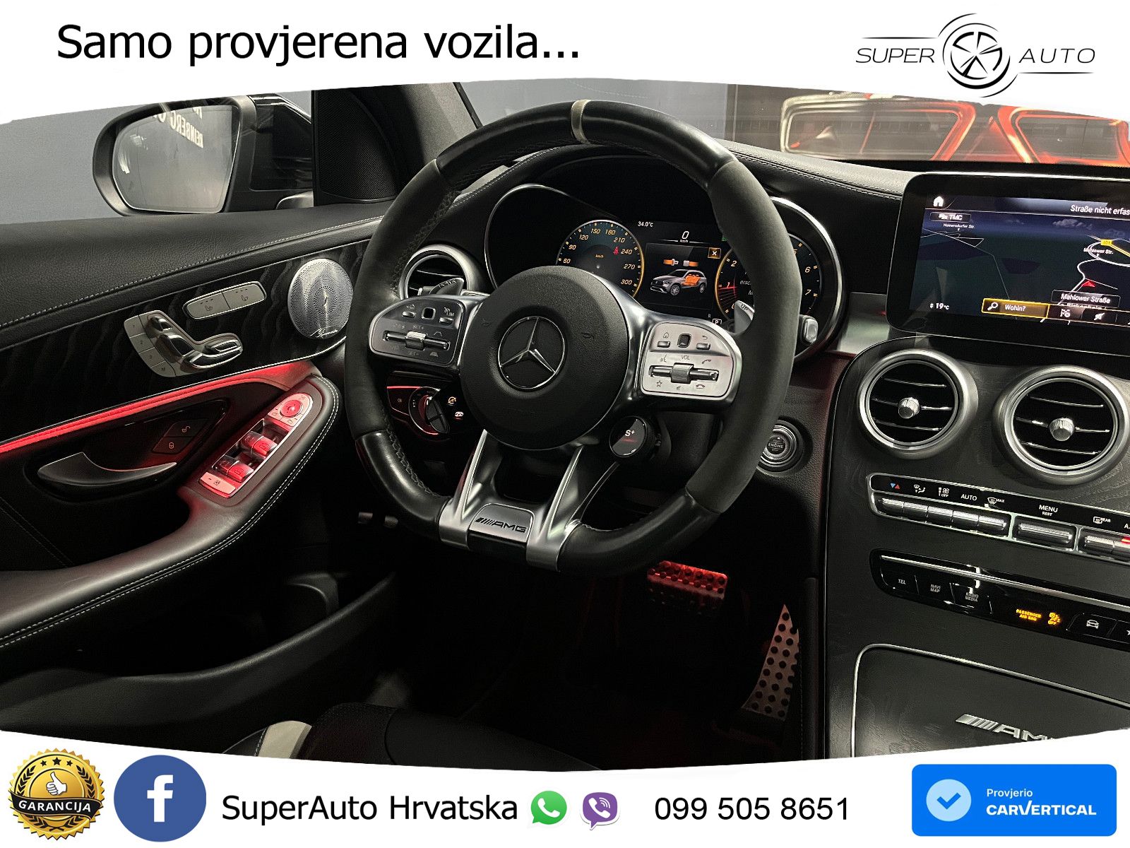 Mercedes AMG GLC 63 S V8 (510 KS) 4MATIC+ MCT LED+GR SJED+ACC
