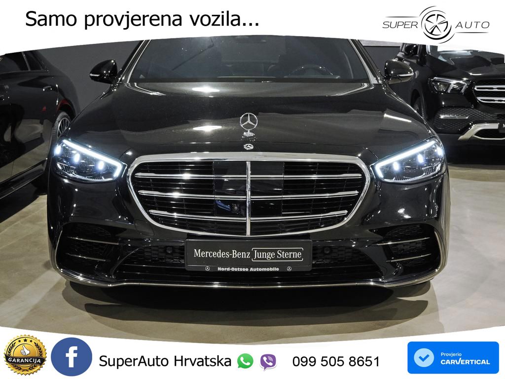 Mercedes S 580 V8 (503 KS) EQ Boost 4MATIC 9G-TRONIC AMG ZRAČNI+ACC+4xGR SJED+360