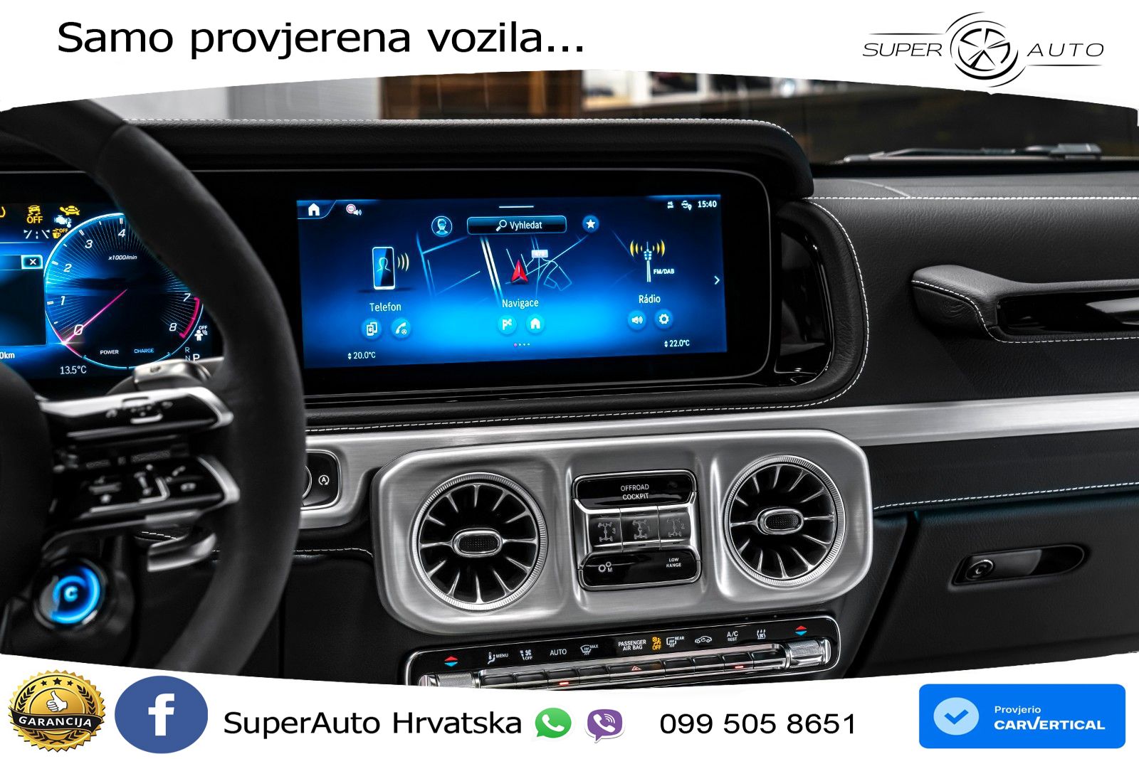 Mercedes AMG G 63 Long V8 (585 KS) 4MATIC 9G-TRONIC AMG SPEEDSHIFT TCT LED+GR SJED+ACC