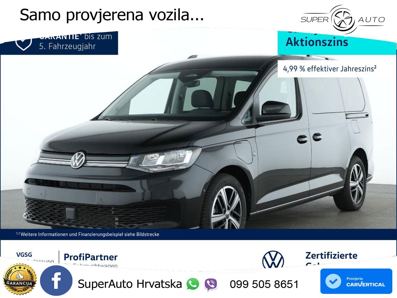 Volkswagen Caddy ENERGY Rear View Navigation Euro6 Klima ZV 116 KS