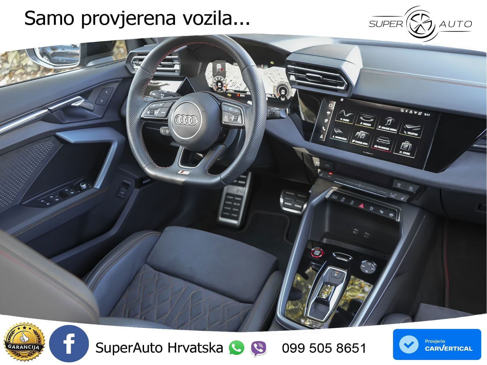 Audi S3 2.0 TFSI (333 KS) quattro S tronic MATRIX+GR SJED+KAM