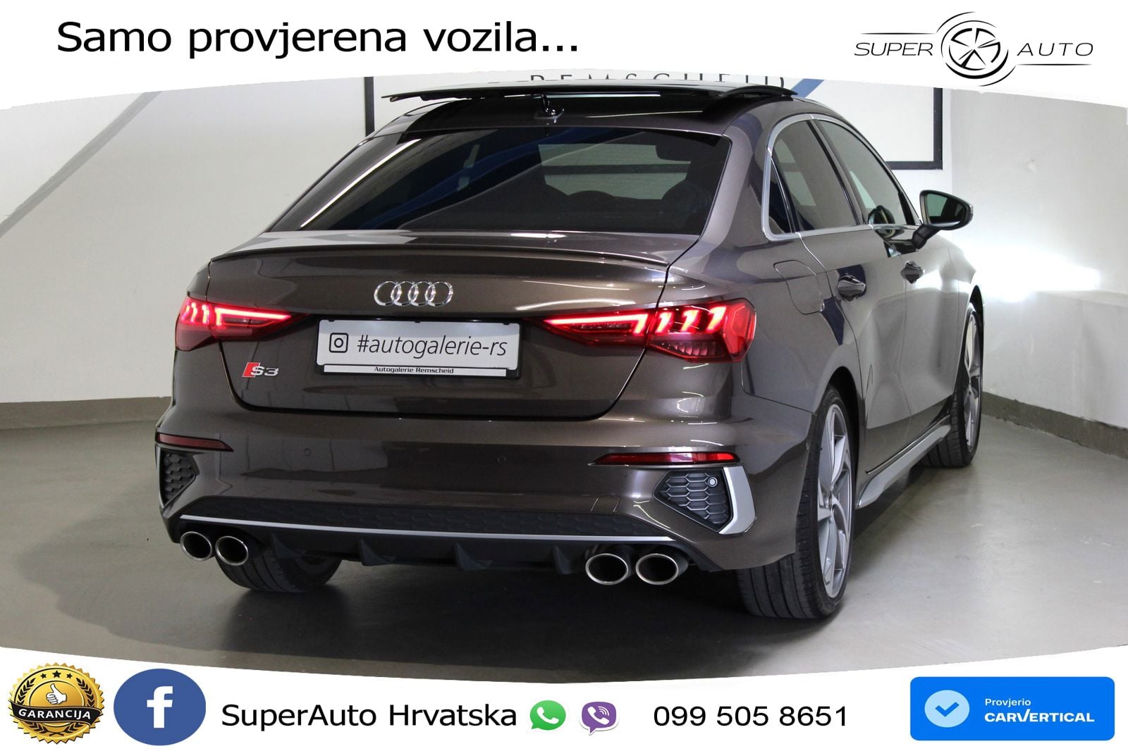 Audi S3 Limuzina 2.0 TFSI (310 KS) quattro S tronic LED+GR SJED+ACC