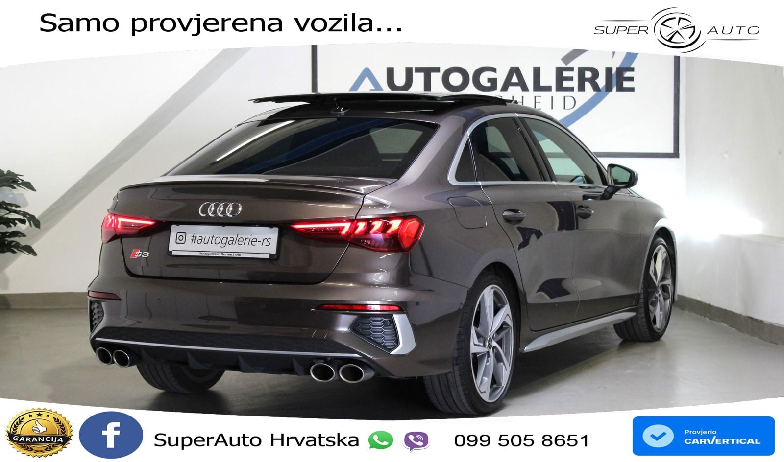 Audi S3 Limuzina 2.0 TFSI (310 KS) quattro S tronic LED+GR SJED+ACC