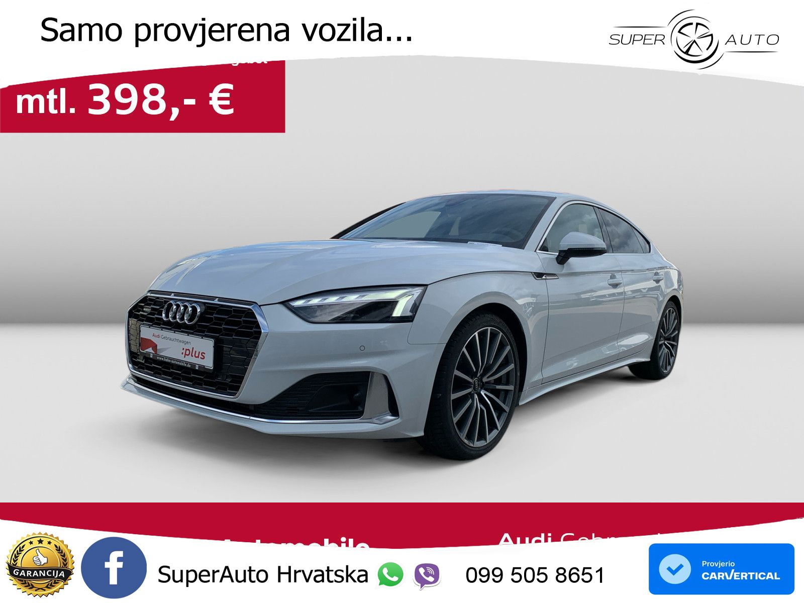 Audi A5 Sportback 40 TDI (204 KS) quattro S tronic advanced MATRIX+GR SJED+KAM