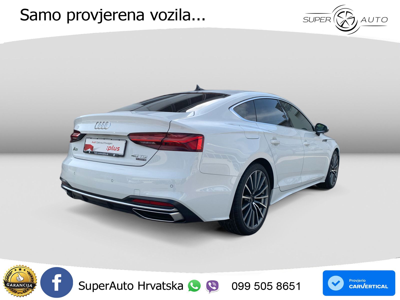 Audi A5 Sportback 40 TDI (204 KS) quattro S tronic advanced MATRIX+GR SJED+KAM
